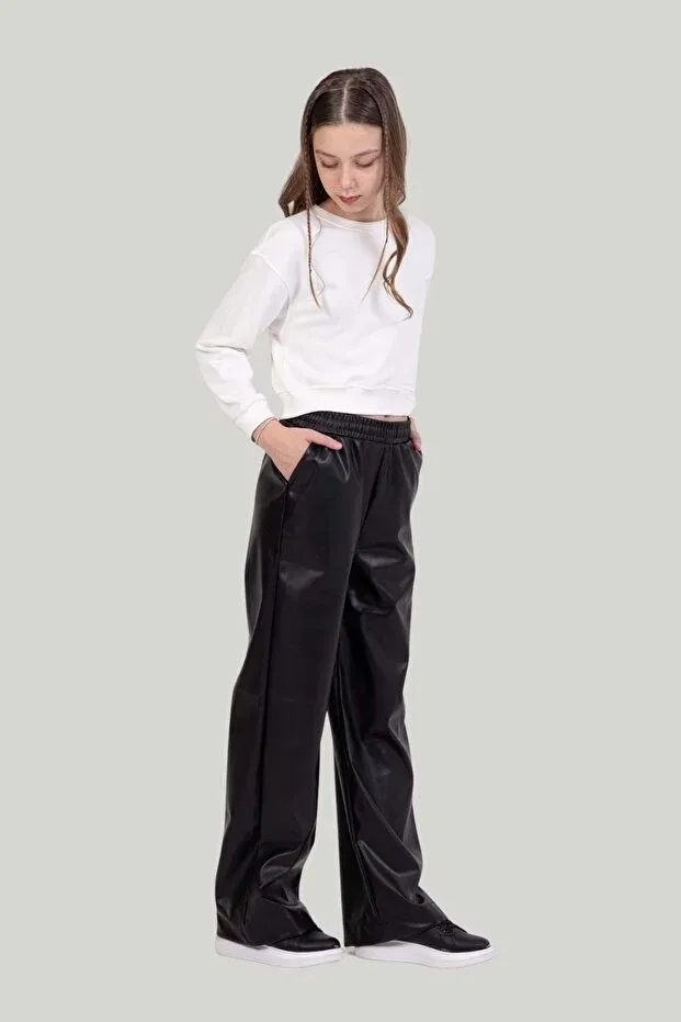 Детские брюки для девочек широкие Ww Waka Waka Kids Store, Black — фото 4