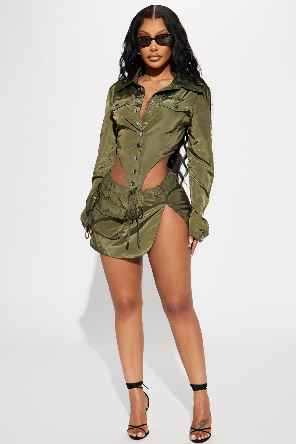 

Юбка Fashion Nova TS40004C, оливковый