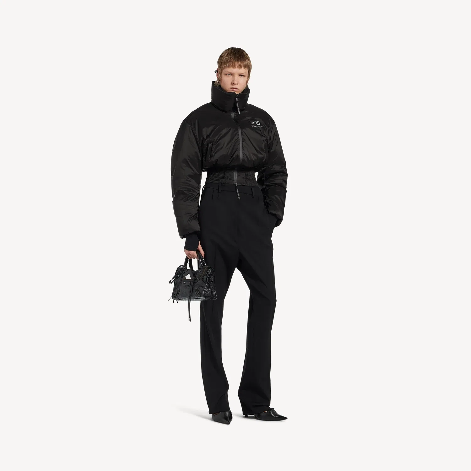 Спортивная куртка с высоким воротником, модель Bodies, Balenciaga, черный — фото 2