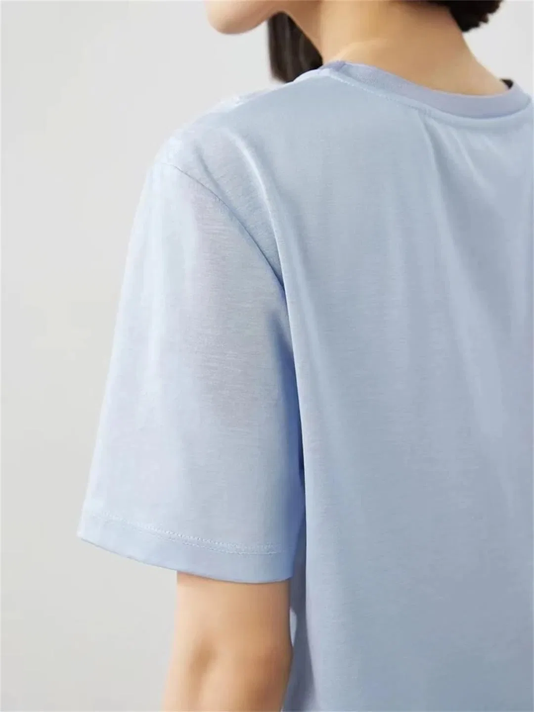 Женская футболка с круглым вырезом Casual Tees, Sky Blue — фото 4