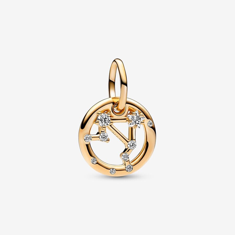 

Шарм Pandora Libra Zodiac Dangle, золото