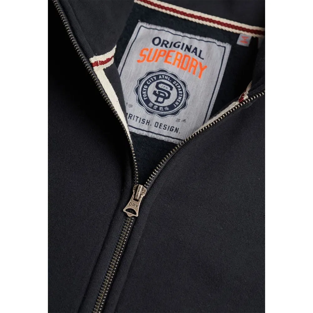 Худи Superdry Essential Logo на молнии, синий — фото 4