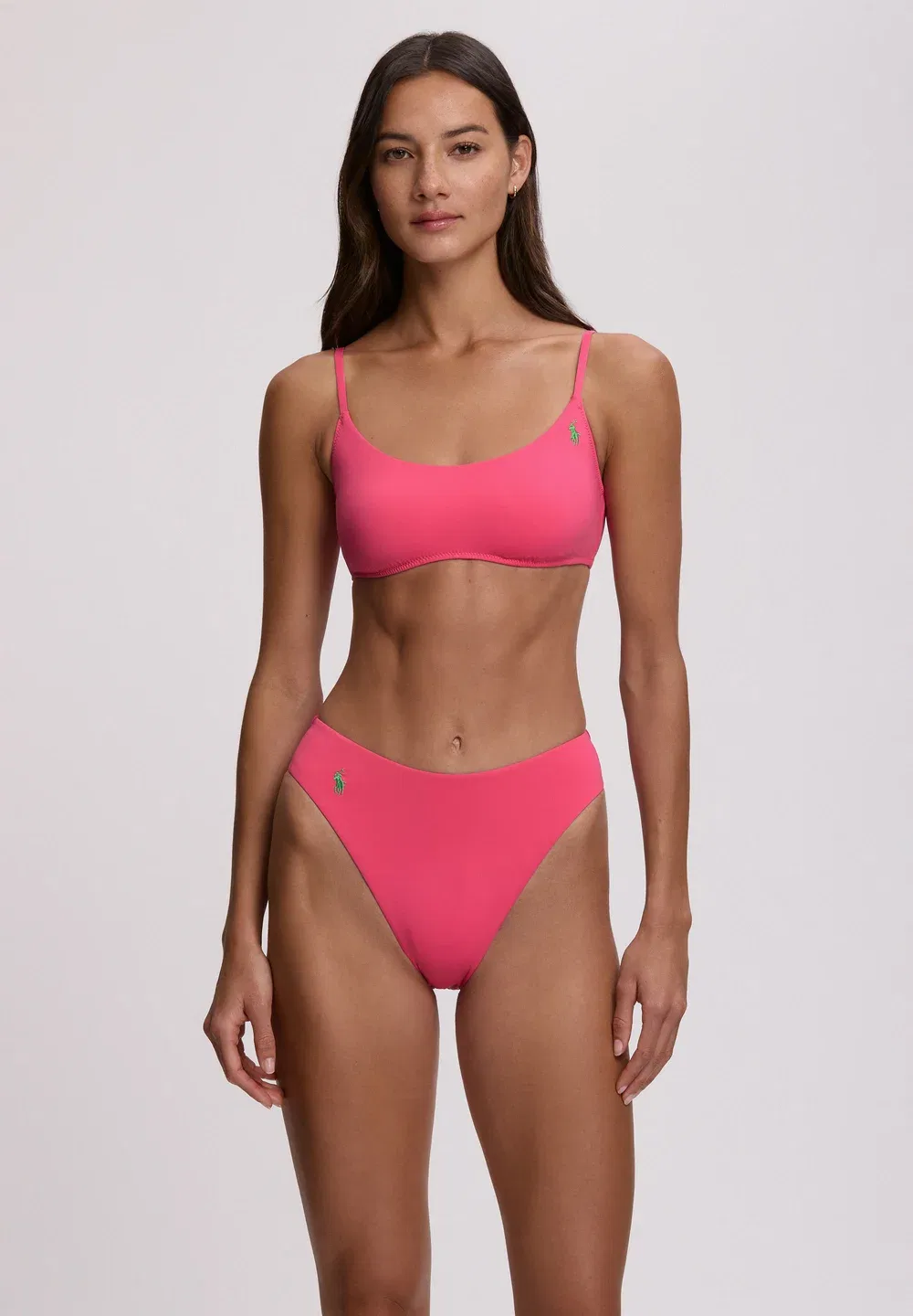 Современные плавки-бикини с высокой талией Polo Ralph Lauren, Desert Pink
