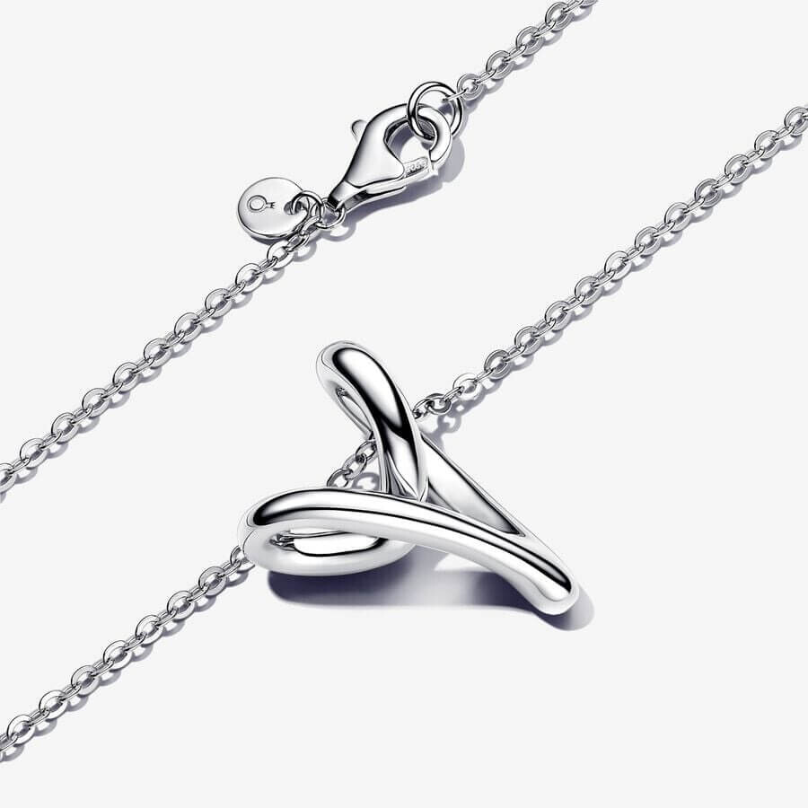 Колье Pandora Essence Organically Shaped Heart, серебро — фото 2