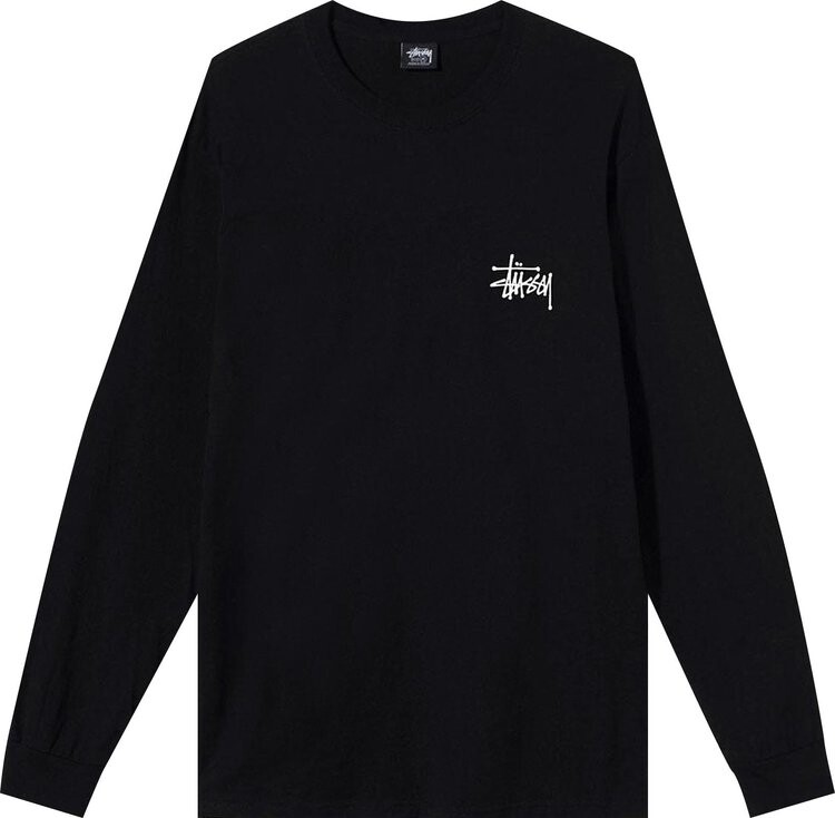 

Лонгслив Stussy Basic Long-Sleeve Tee 'Black', черный