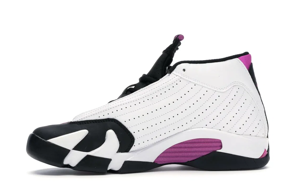 Детские кроссовки Lifestyle Jordan 14 Retro Jordan, White/Fuchsia Flash-Black — фото 3