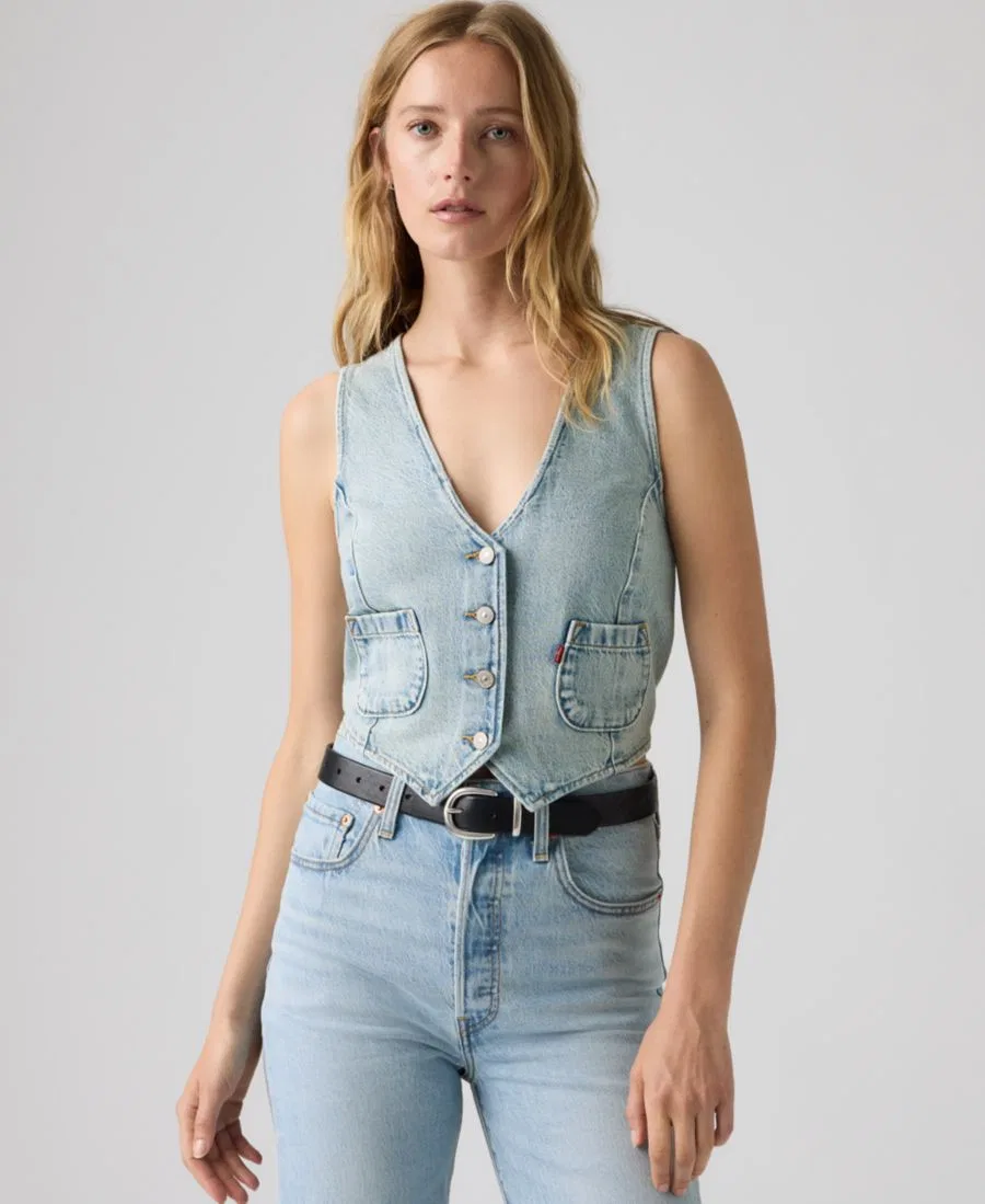 Жилет женский хлопковый с V-образным вырезом Levi's, Summer Job