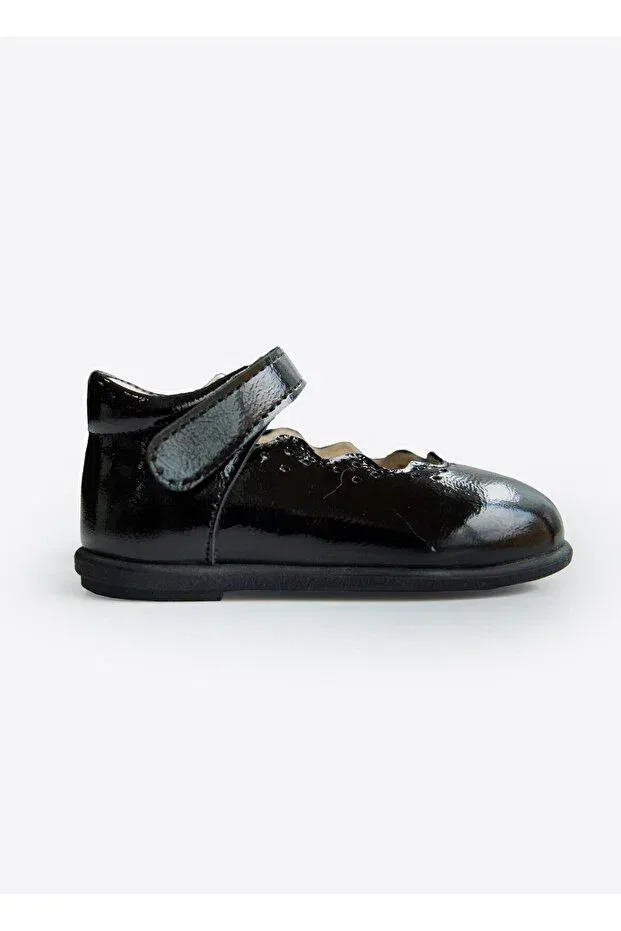 Детские туфли для девочек кожаные Lumina First Step Shoes Kitikate, Черный — фото 2