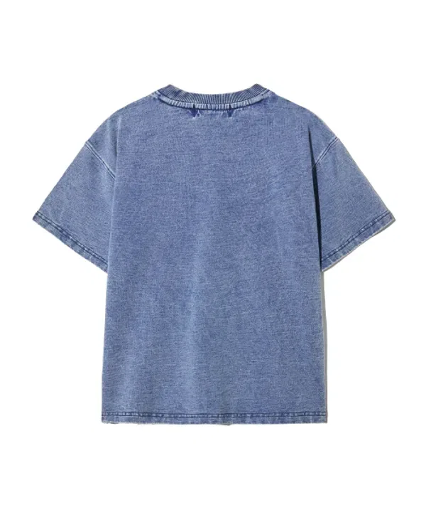 Футболка с принтом Kids tag denim Brownbreath Kids, синий — фото 3
