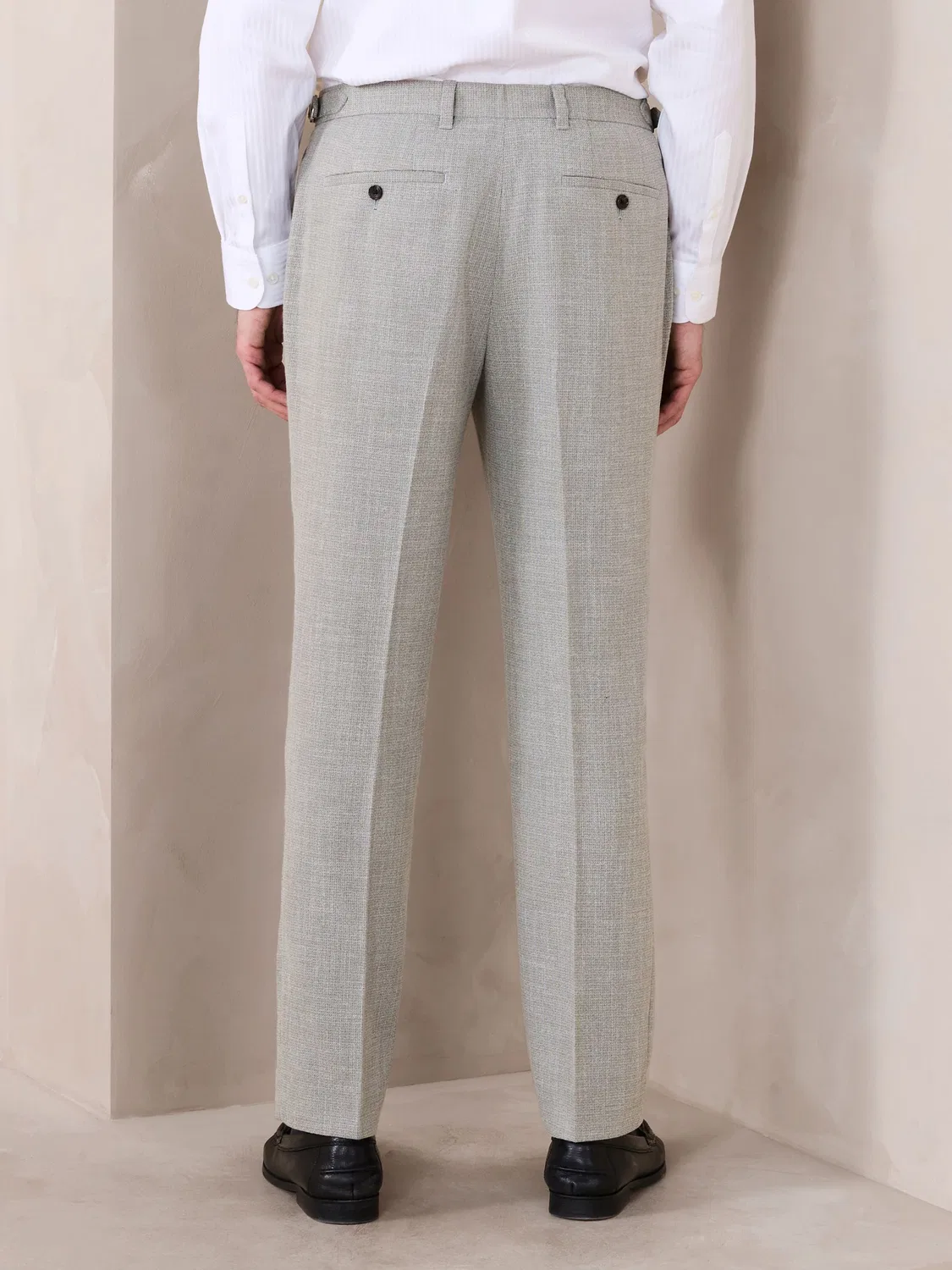Брюки классические, текстурированные, Slim Fit Next, шалфейно-зеленый — фото 3