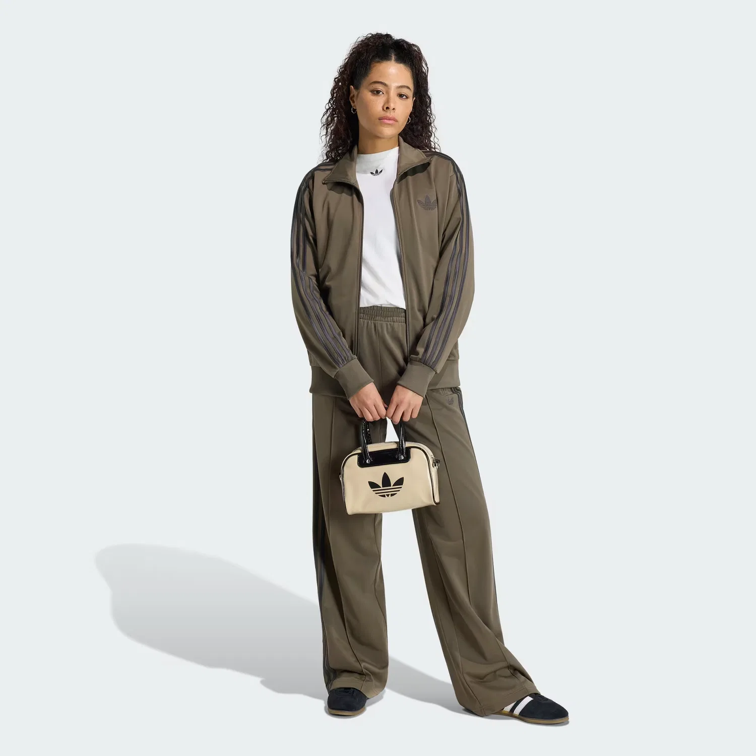 Женские спортивные брюки свободного кроя Firebird Adidas Originals, Branch/Черный — фото 3