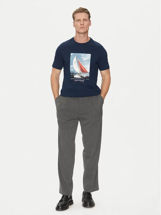 Футболка regular fit Color Photo Print Tommy Hilfiger, темно-синий — фото 2