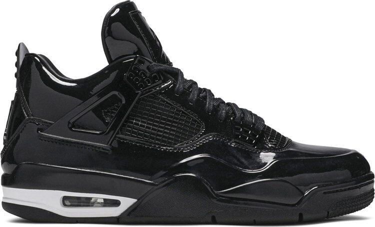 

Кроссовки Air Jordan 4 Retro 11Lab4 Black Patent Leather, черный