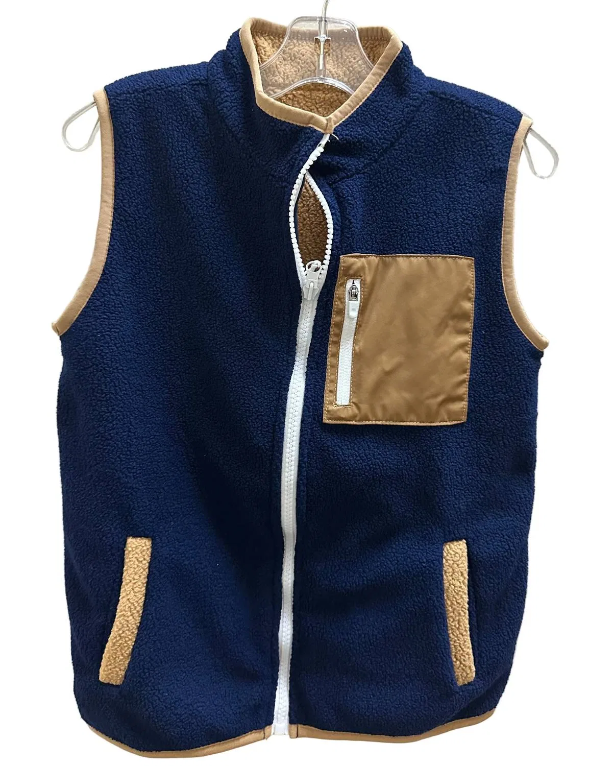 Детский жилет для мальчиков без рукавов двусторонний Harry Polar Coolybri, Navy/ Khaki