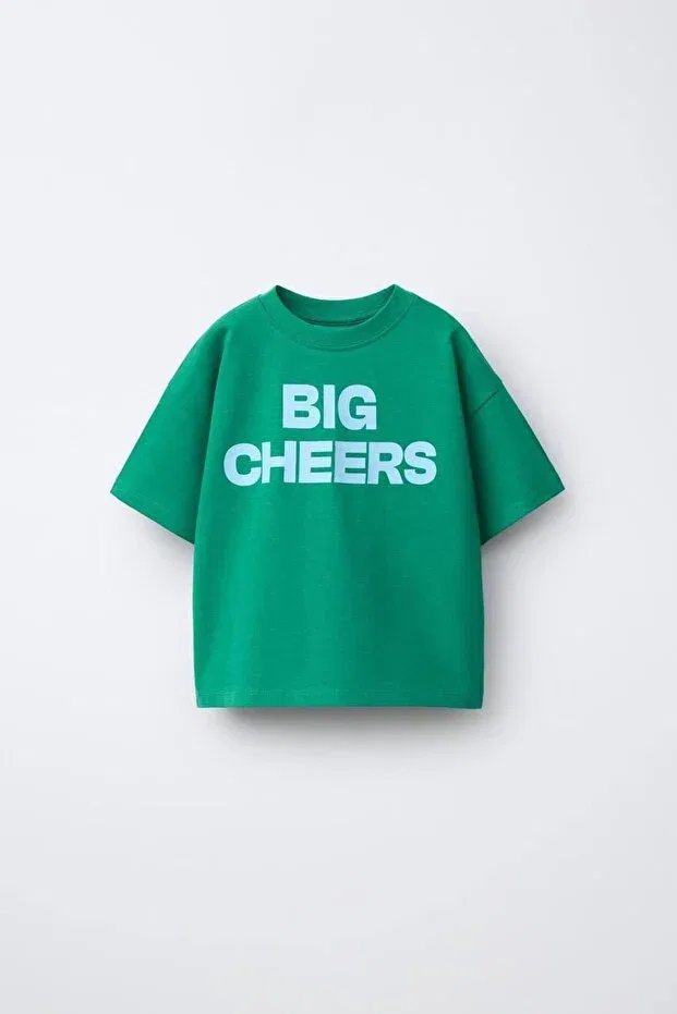 Детская футболка для мальчиков с принтом Big Cheers Laciel Prs, Green — фото 2