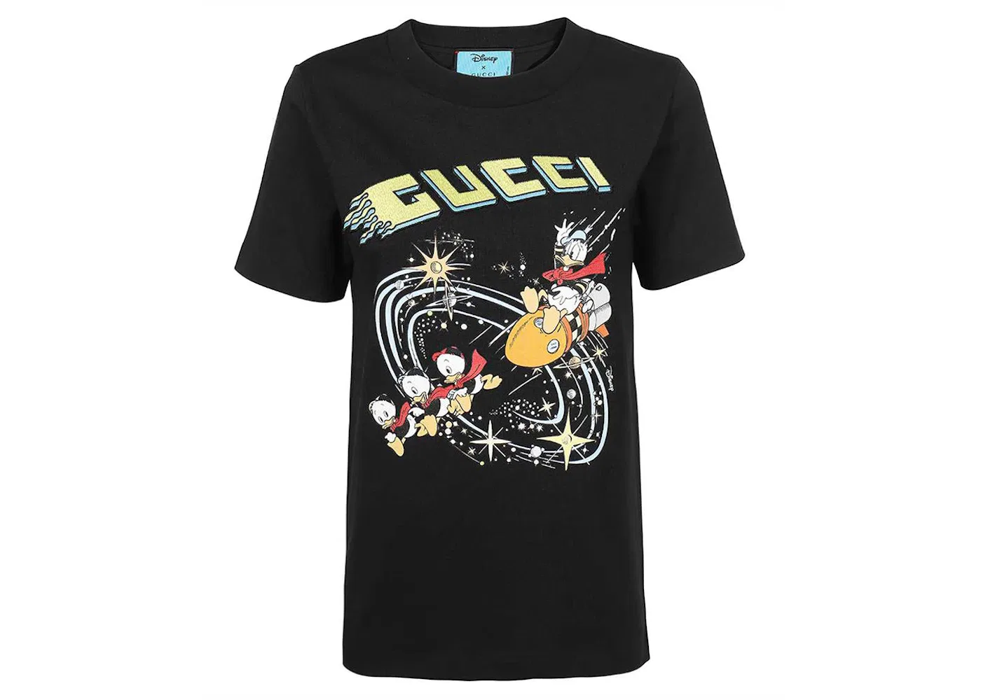 Мужская футболка с принтом Donald Duck Rocket Gucci, Black/Multi