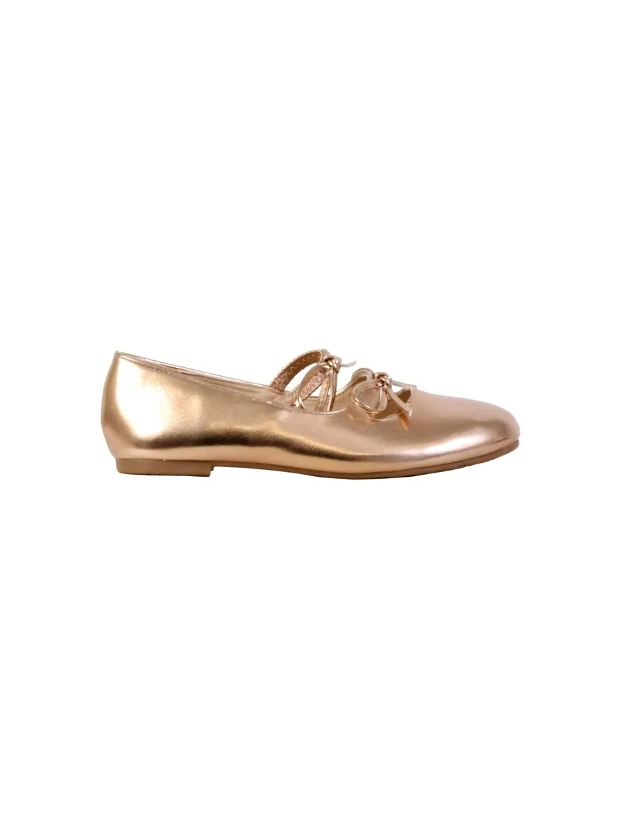 Балетки «Supermodische Ballerinas fur Kinder mit Gummizugen», золотого цвета POTI PATI — фото 2