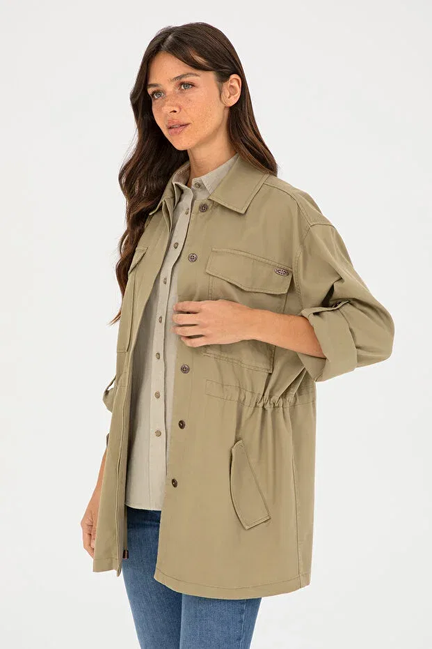 Женская куртка цвета хаки 50284004 -vr027 U.S. Polo Assn.