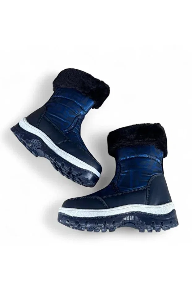 Детские снежные ботинки для мальчиков водоотталкивающие Akınalbella, Navy Blue — фото 2