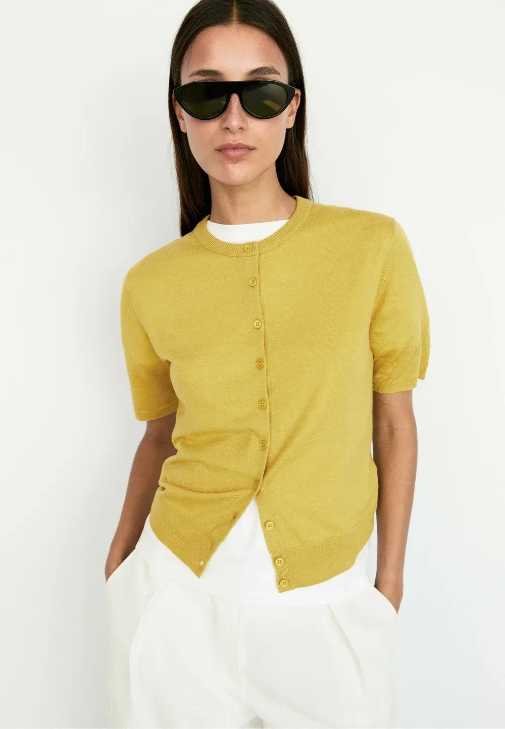 Кардиган Massimo Dutti, Yellow