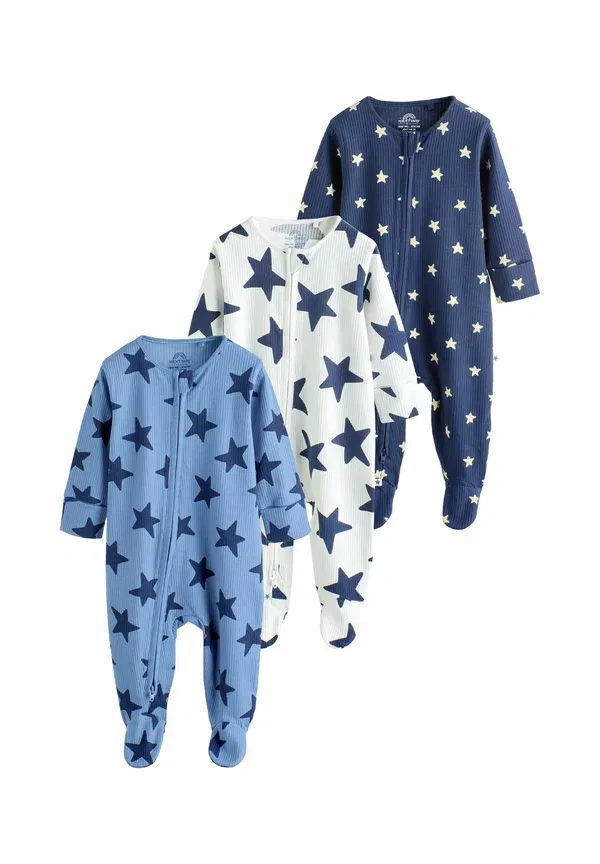 Комплект пижам с принтом Regular fit - two way zip 3 pack - sleep suit Next, темно-синий Star