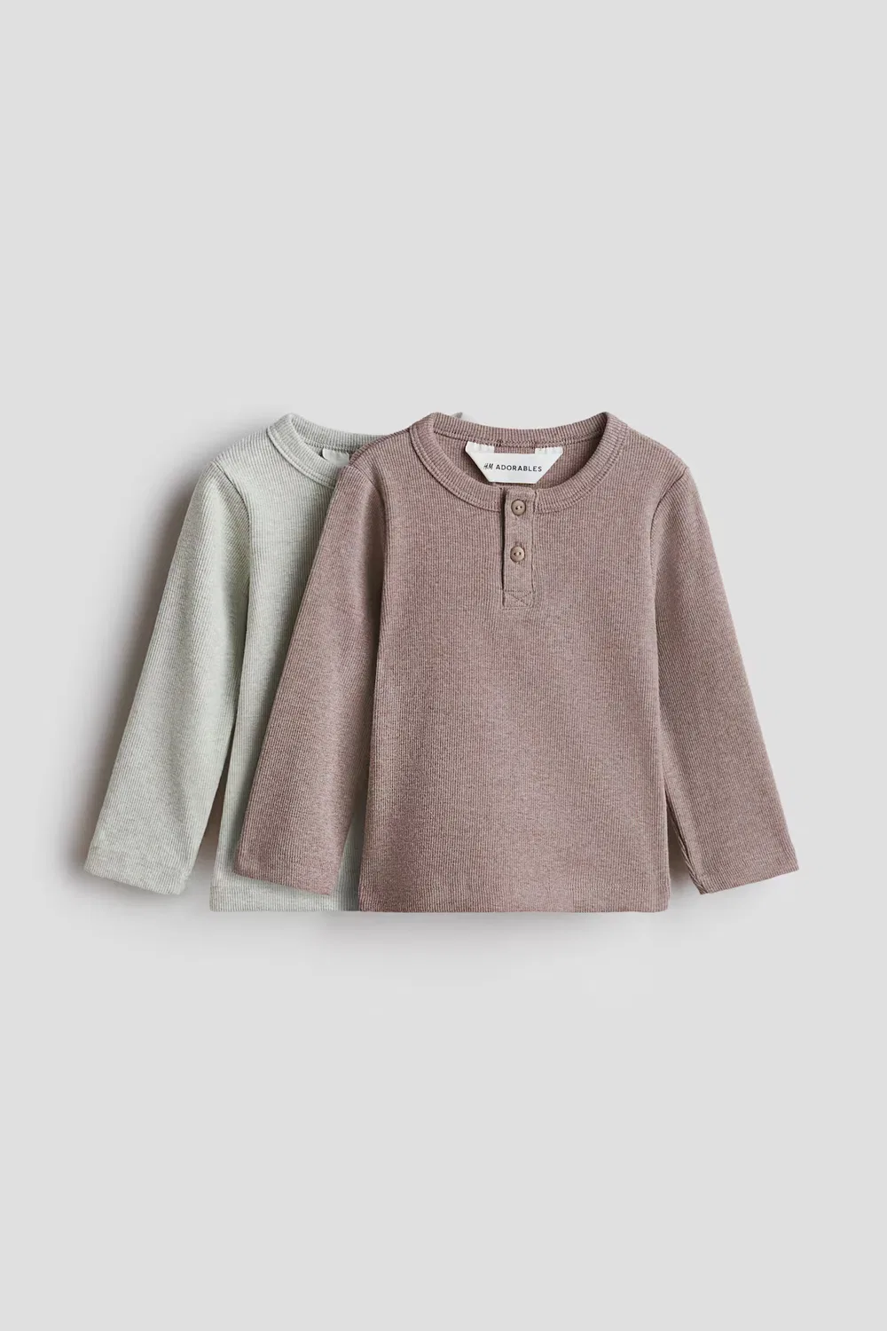 Комплект из двух хлопковых рубашек-поло H&M, Hellgrün/Beige