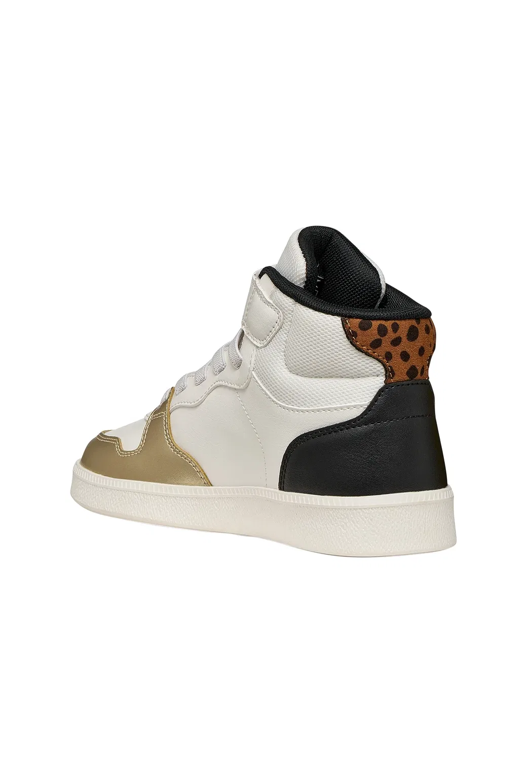 Basket montante enfant à Scratch new Emberlix Girl - высокие кроссовки Geox, Blanc Or - Clair — фото 4