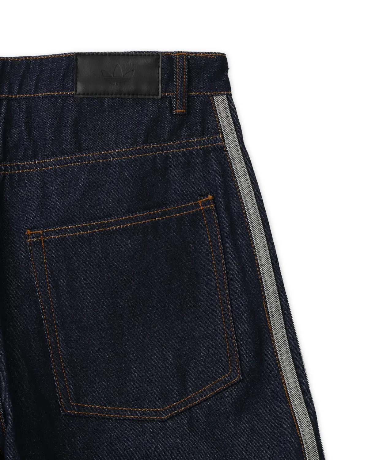 Мужские джинсовые шорты с принтом Firebird Adicolor Raw Denim, Adidas, Dark Indigo Blue — фото 3