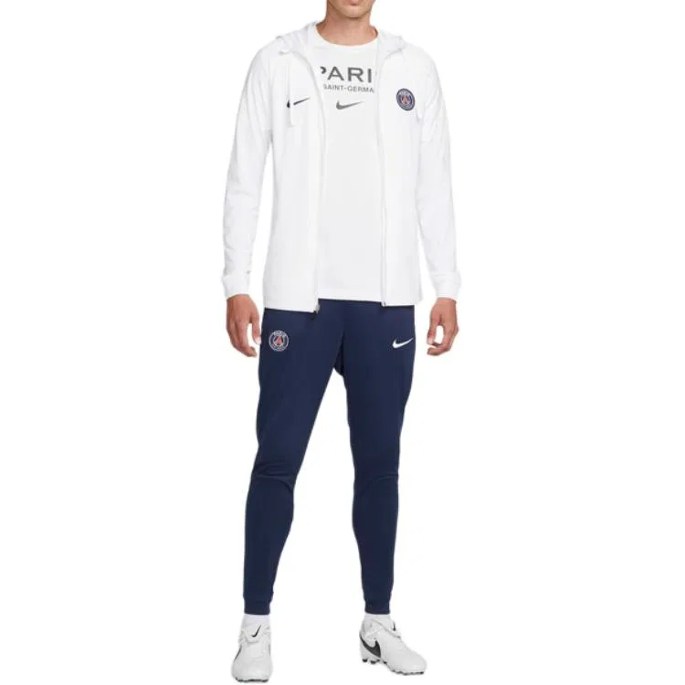 Мужской спортивный костюм с длинным рукавом Paris Saint Germain Strike Dri Fit Nike, White/Marine Blue — фото 2