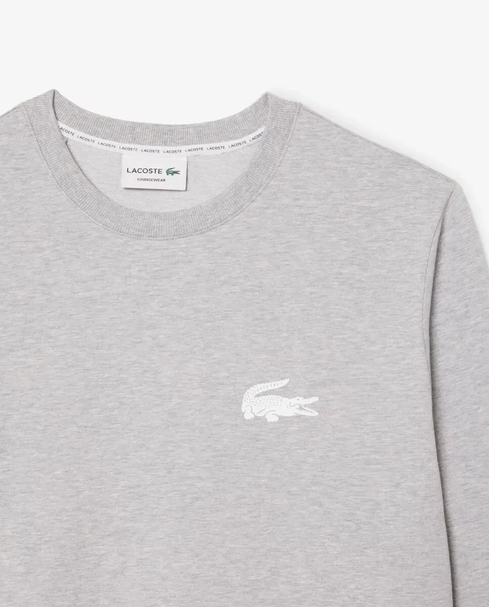 Мужская худи из футера с капюшоном Lacoste, Светло-Серый — фото 2