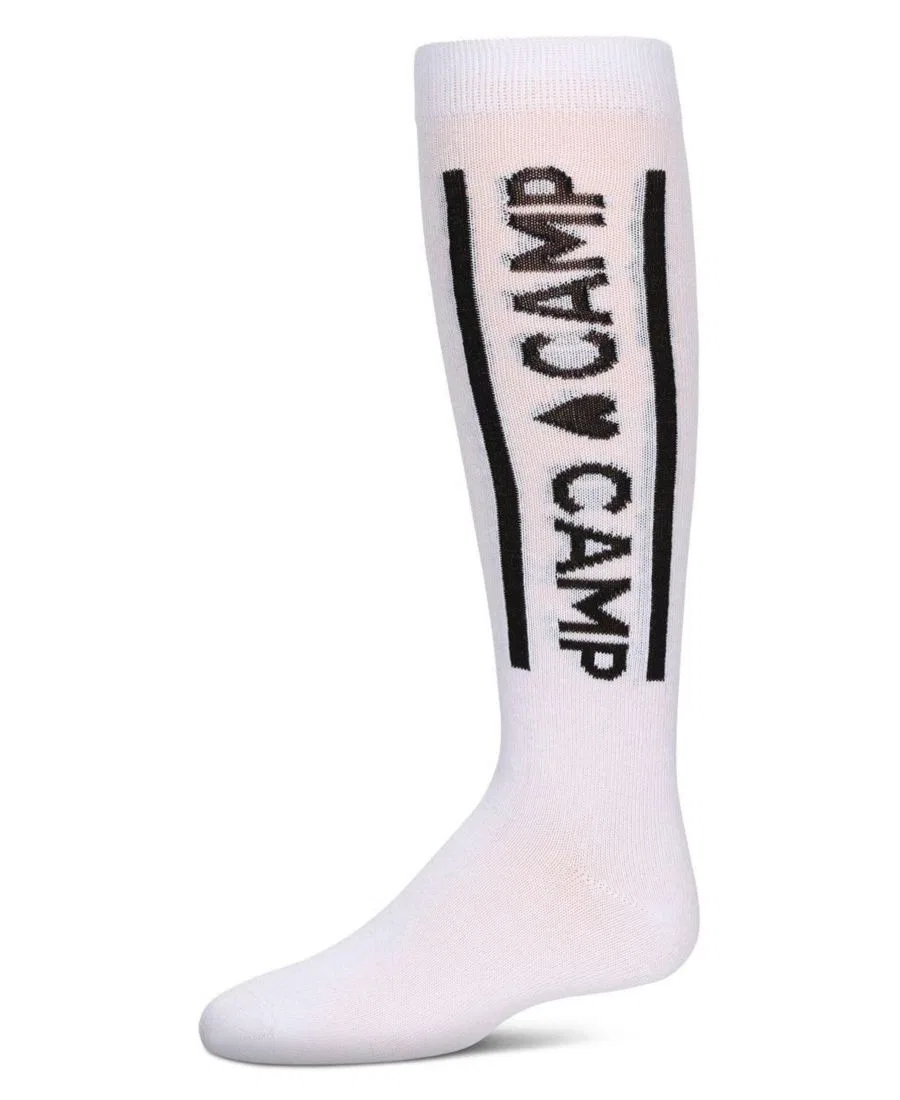 Детские носки до колена Camp Love MeMoi, White