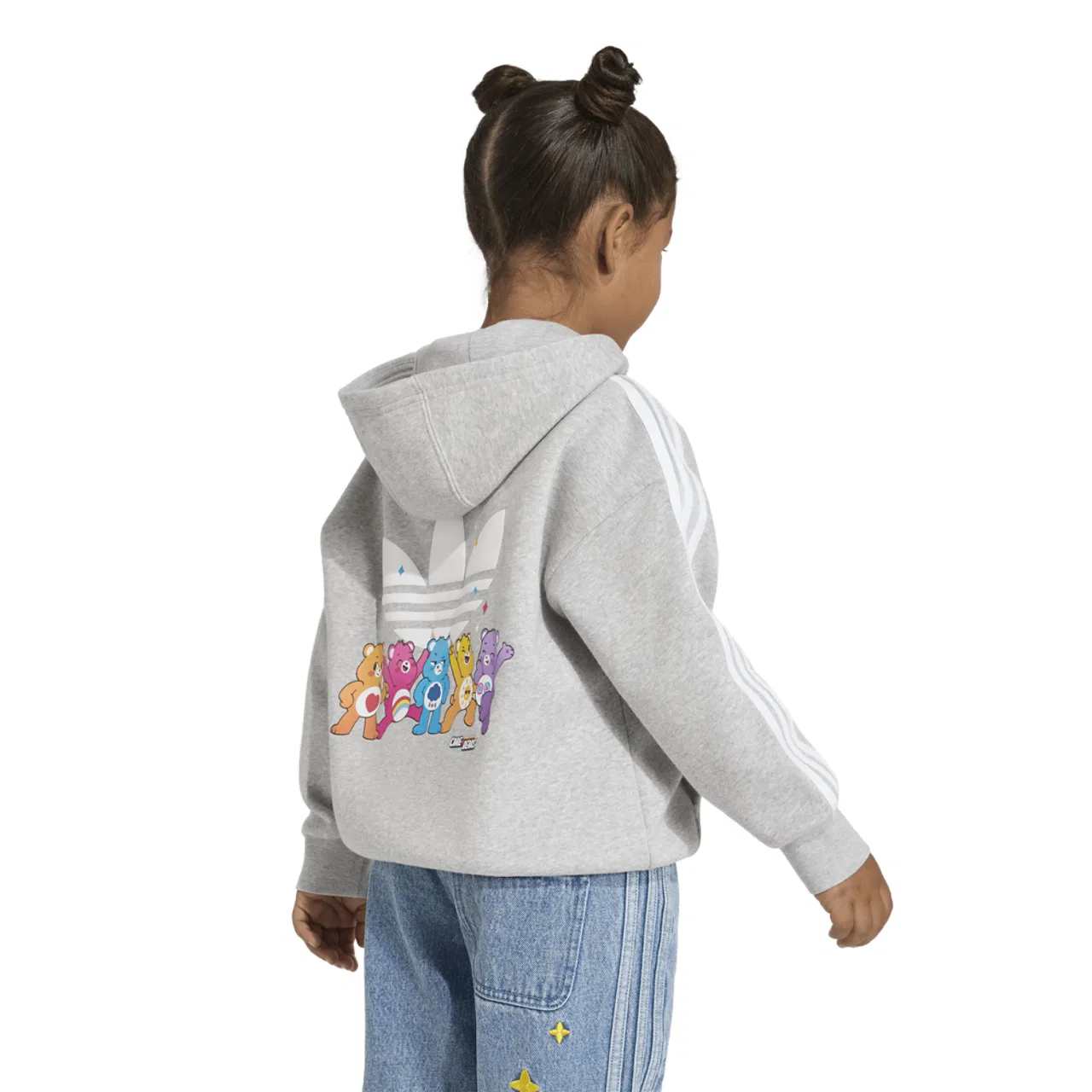 Детское худи оверсайз Care Bears Adidas Originals, цвет Medium Grey Heather — фото 2