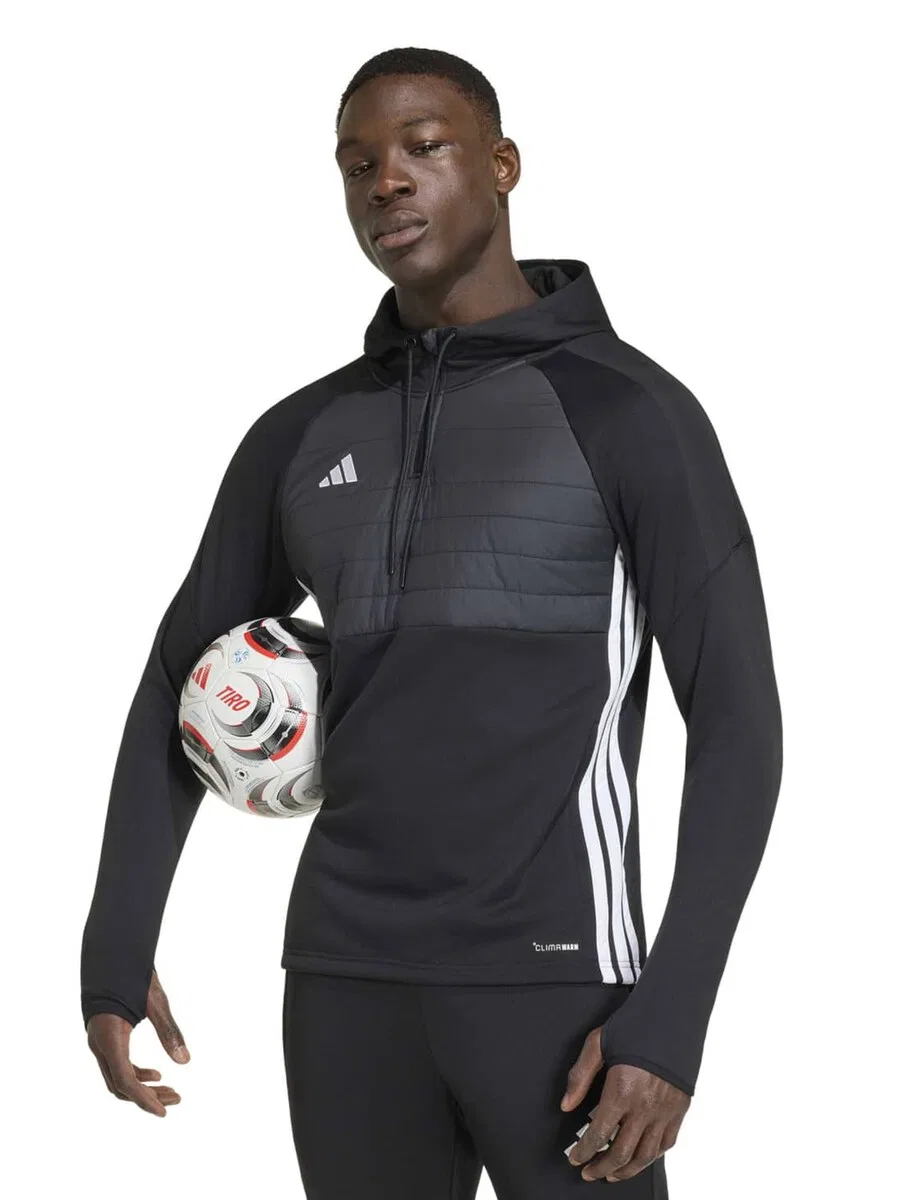 Спортивная куртка ADIDAS PERFORMANCE 'TIRO' черного цвета — фото 2
