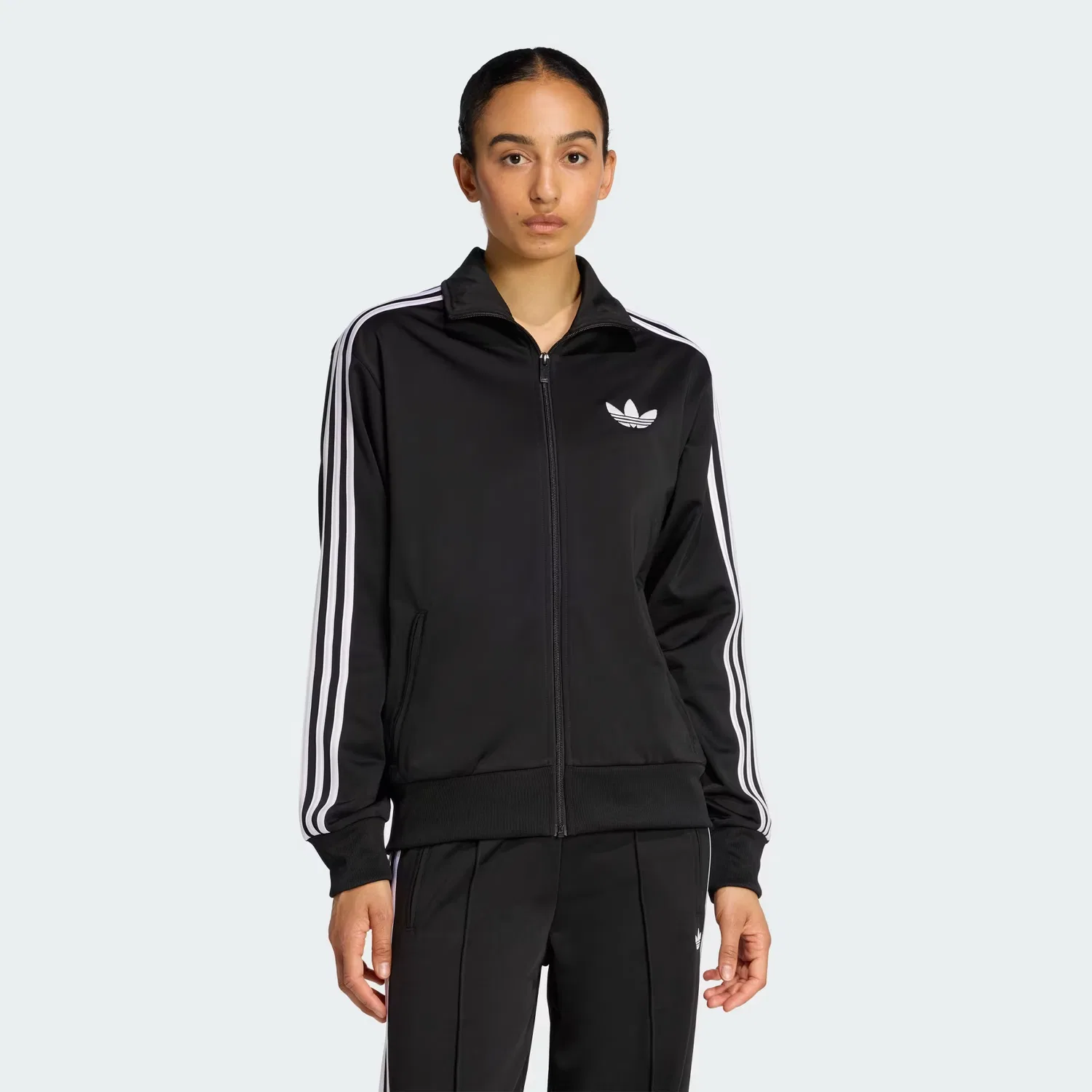 Женская олимпийка свободного кроя Firebird Track Top Loose Adidas Originals, черный/белый
