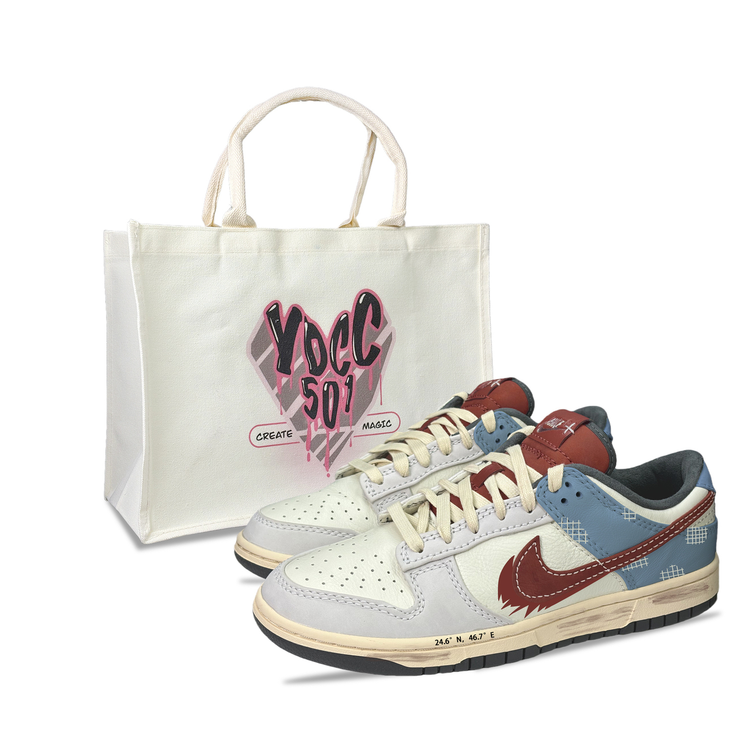 

Кроссовки Dunk YDCC Finish Line, Shopping Bag Abrasion Resistant Low top Skateboard Shoes мужские белые Nike, белый