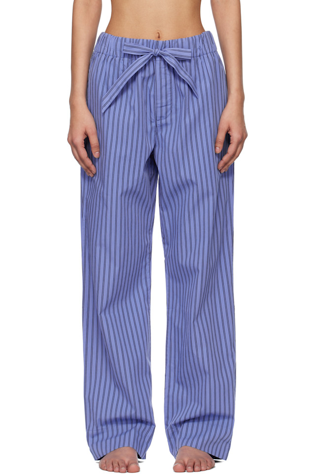 

Пижамные брюки из поплина Tekla, цвет boro stripes