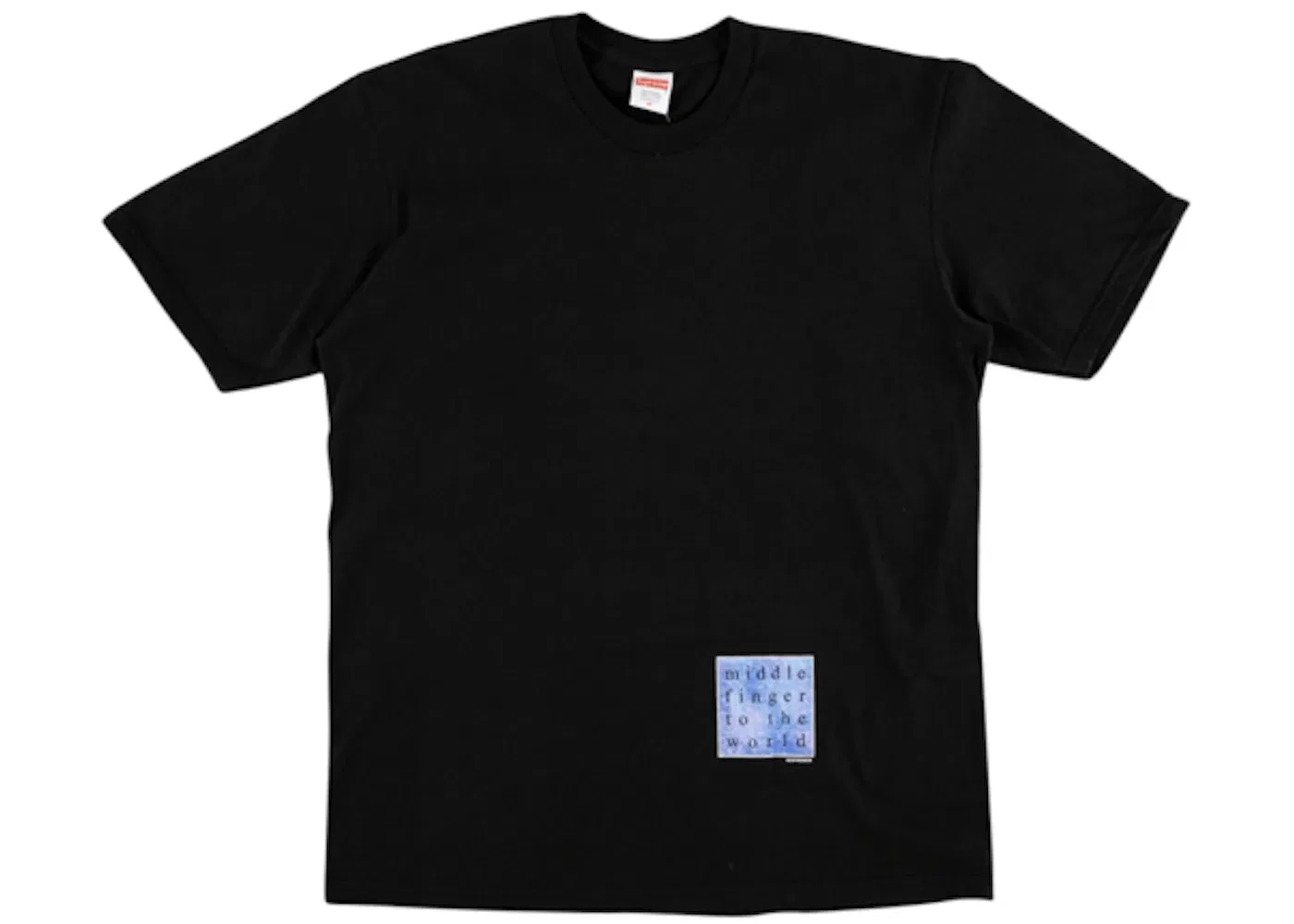 Мужская футболка с принтом Supreme Middle Finger to the World Tee, Black