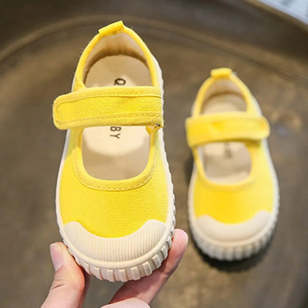 Детские кеды для девочек с принтом BININBOX, Yellow — фото 3