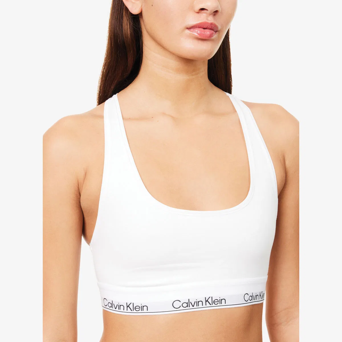 Бралетт из смеси хлопка и модала от бренда Icon Calvin Klein, белый — фото 4