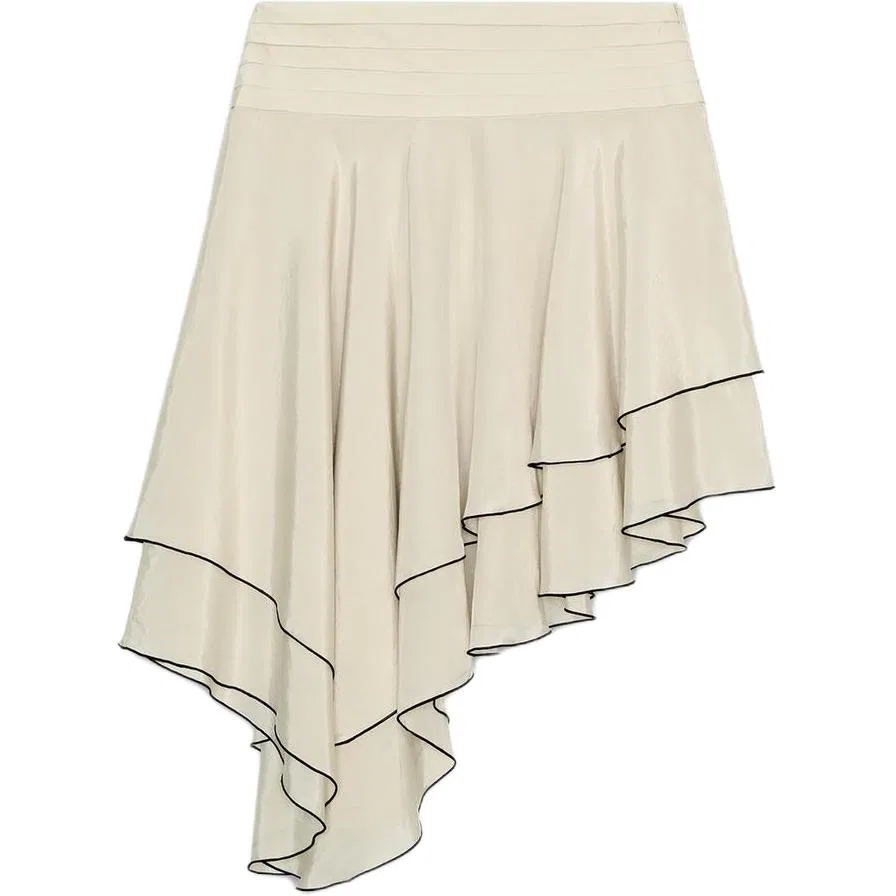 Женская юбка Casual Long с брендом ZARA, Beige/Green