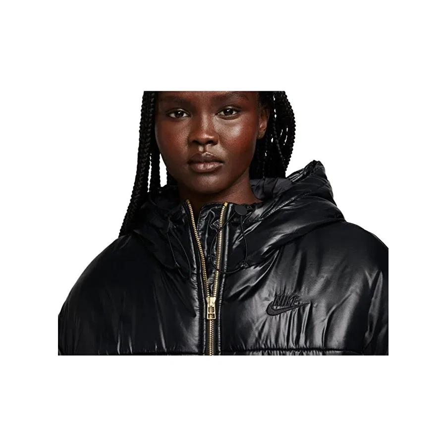 Женский пуховик Therma Fit Classic Puffer Shine Nike, Оливковый — фото 3