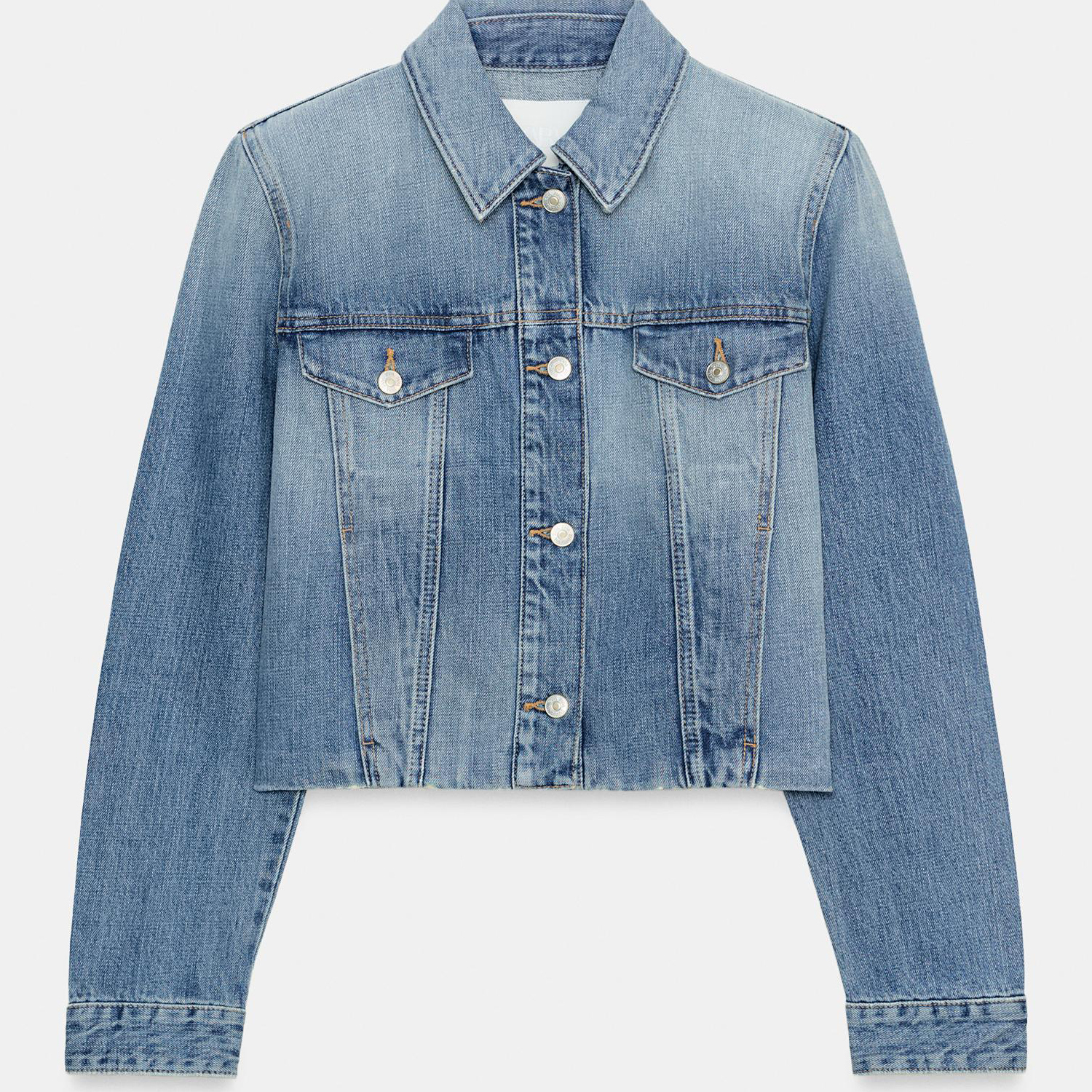 Джинсовая куртка Zara TRF With Shoulder Pads, синий