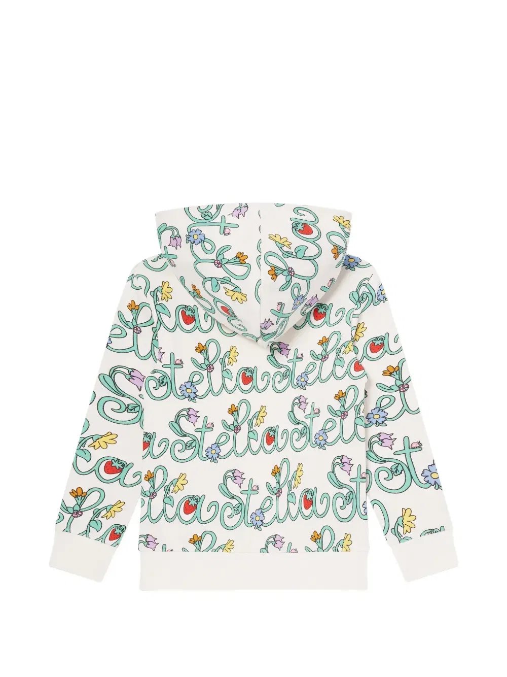 Худи Stella Vine на молнии с логотипом Stella McCartney Kids, белый — фото 2