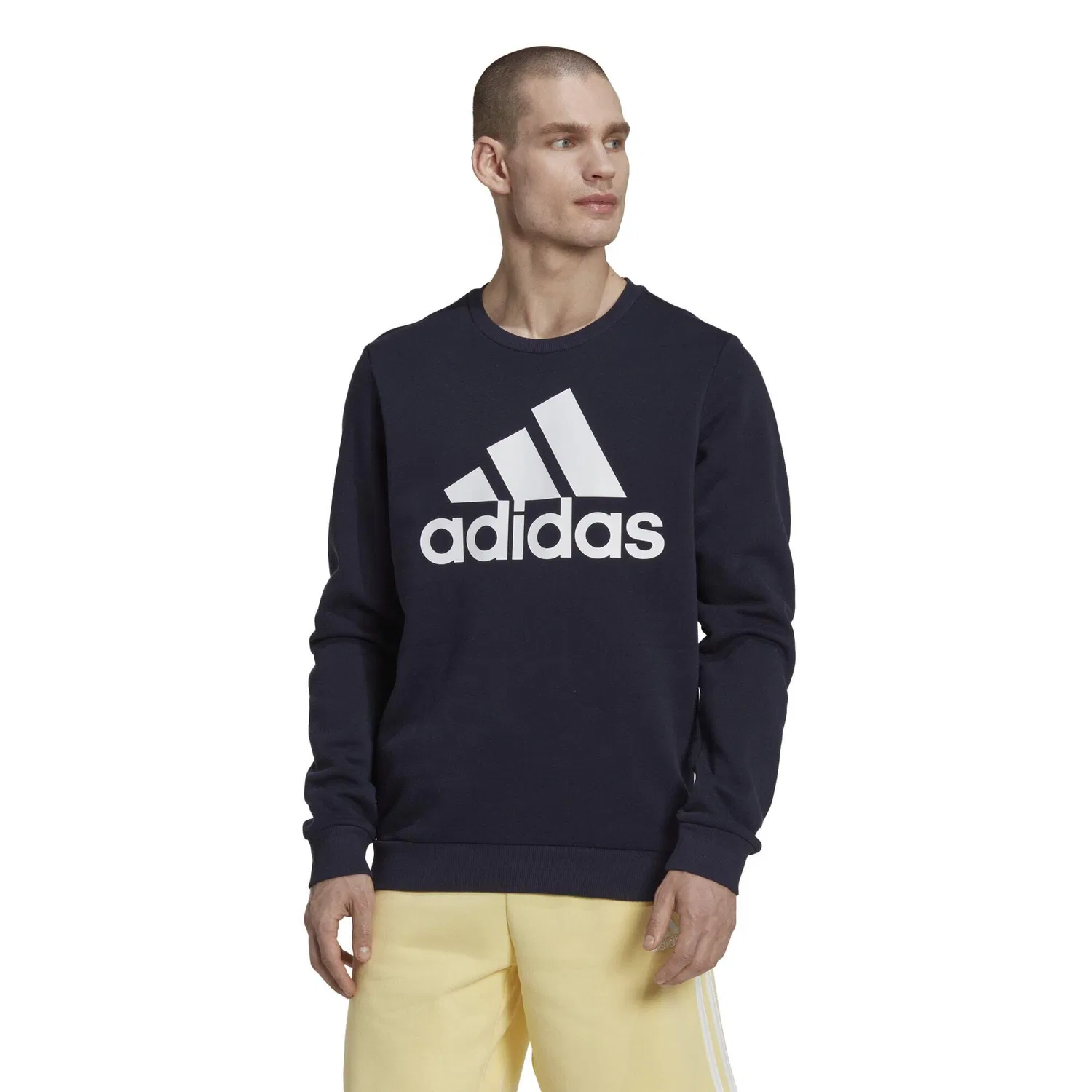 Мужской свитшот с принтом adidas Essentials, Синий — фото 2