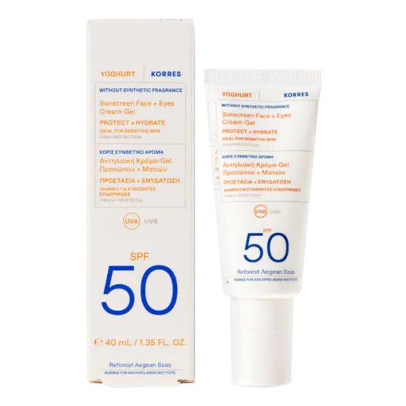 

Korres защитный крем-гель для лица и глаз SPF 50, 40 мл