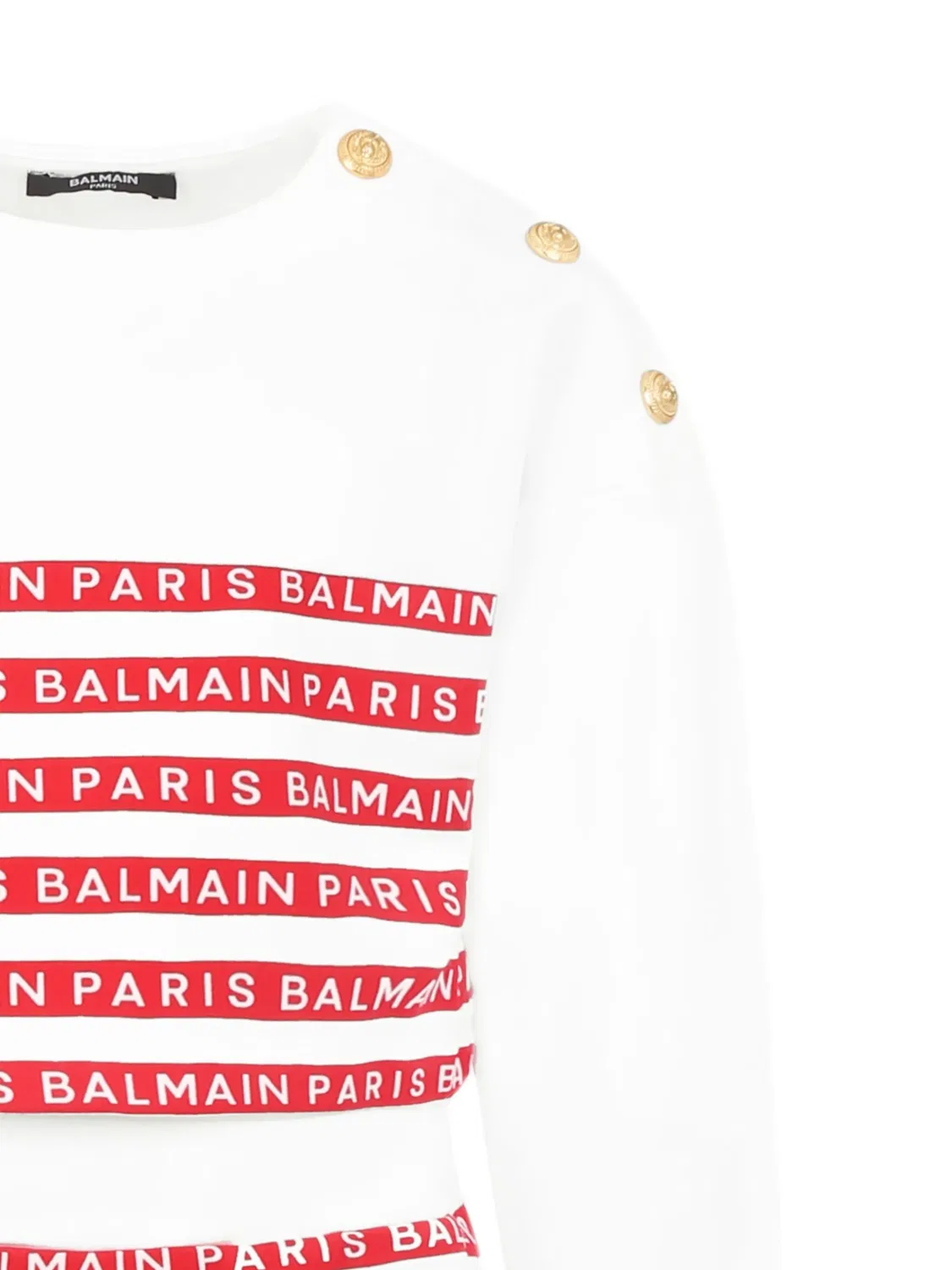 Мини-юбка с принтом логотипа Balmain, белый — фото 2