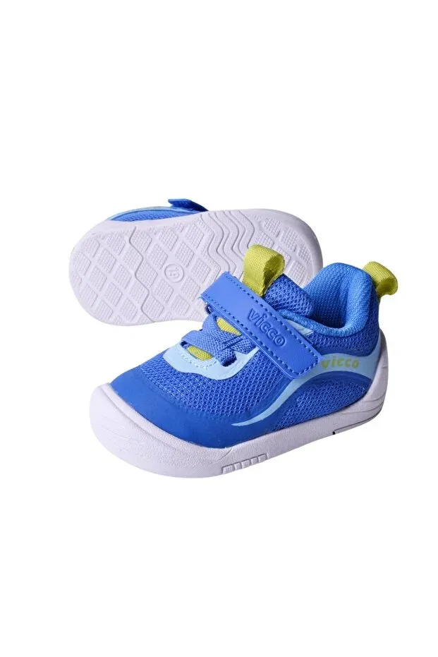 Детские туфли для новорожденных на плоской подошве Vicco, Blue — фото 4