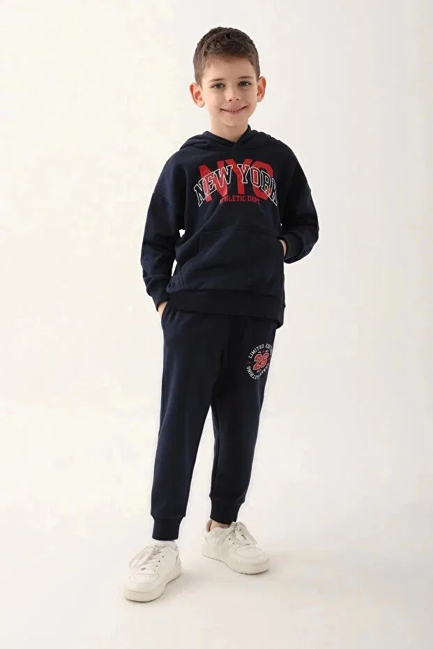 Детский спортивный костюм для мальчиков с принтом Licensed Rolypoly, Navy Blue — фото 2