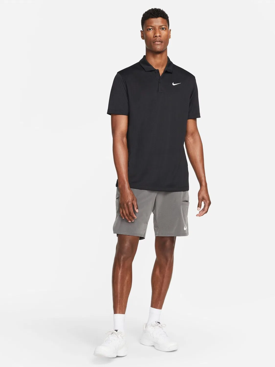 Поло теннисное Nike Court Dri-FIT Nike, хромовый черный — фото 3