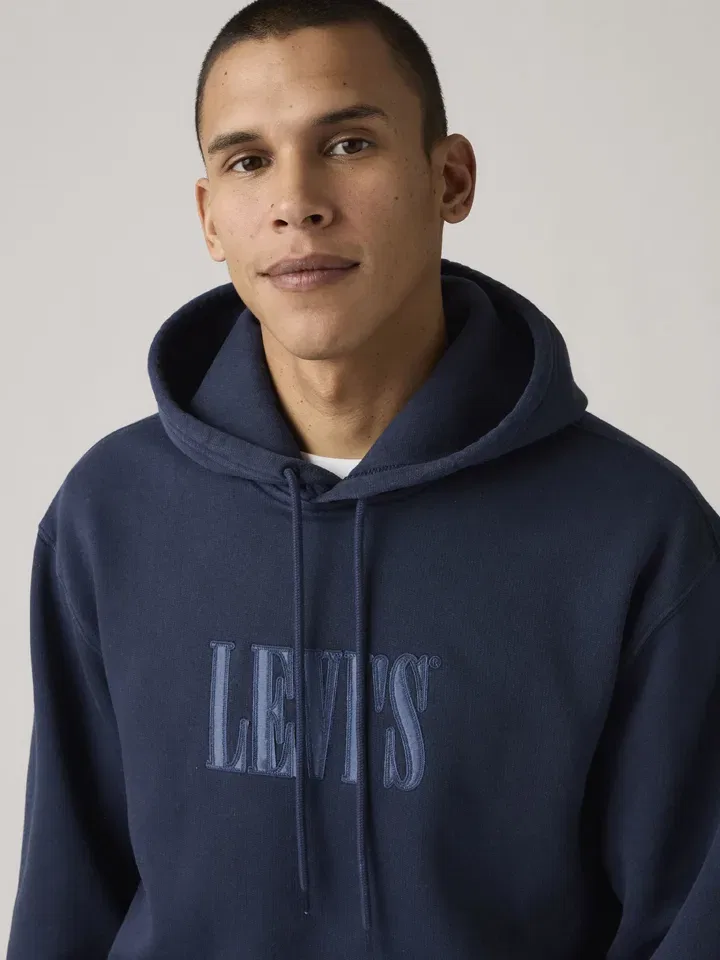Мужское худи свободного кроя Levi's, Dark Blue — фото 4